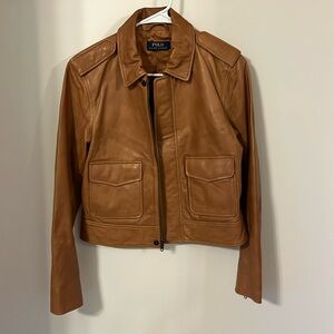 100% Lamb Leather Polo Ralph Lauren Women’s Jacket Size Small